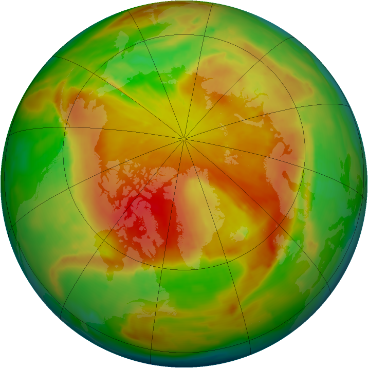 Arctic ozone map for 03 May 2013